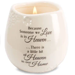 8 Oz. Soy Wax Sympathy Memorial Candle Heaven In Our Home With Tranquility Scent
