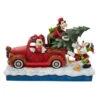 Disney Jim Shore Fab 4 Mickey And Friends Loading Christmas Tree Onto A Red Truck Figurine -Home Improvement Shop 6010868