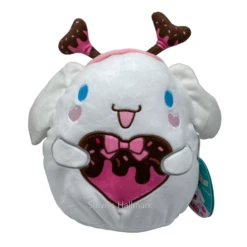 Valentine Squishmallow Sanrio Cinnamoroll Chocolate Dipped With Pink Heart 8" Stuffed Plush By Kelly Toy