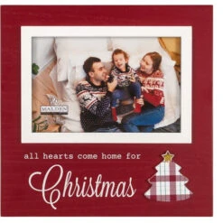 All Hearts Come Home For Christmas Picture Frame Holds 4"x6" Photo